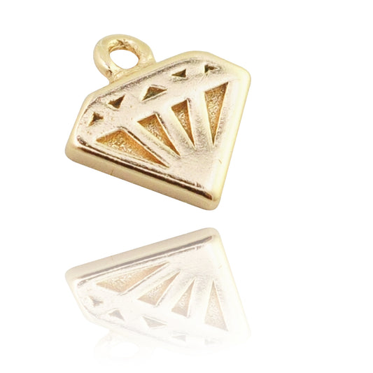 Mini pendant "Diamond" / 925 silver 18k gold plated / Ø 6 mm