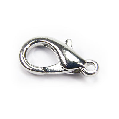 Lobster clasp / silver colored / 10mm