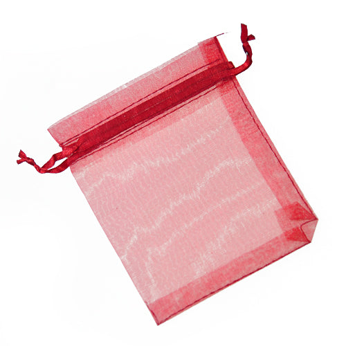 Organze bag dark red / 10x15 cm