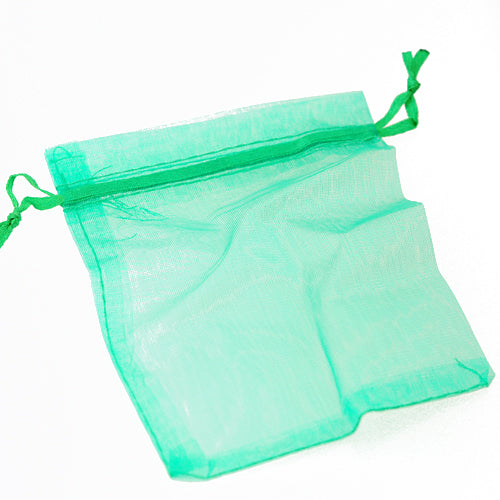 Organze bag green / 10x15 cm
