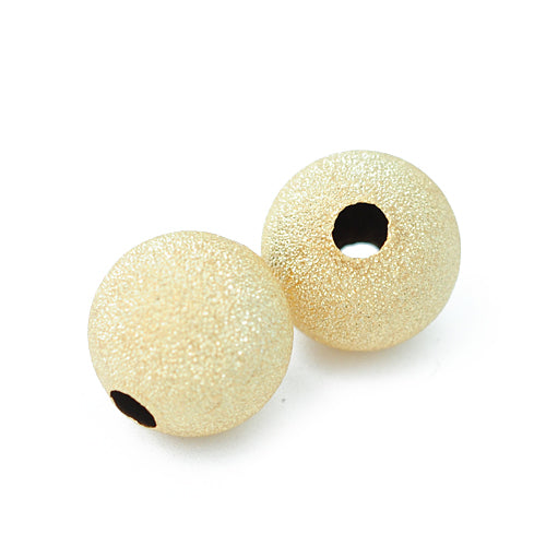 Ball diamond-coated / 925 silver gold-plated / Ø 12mm
