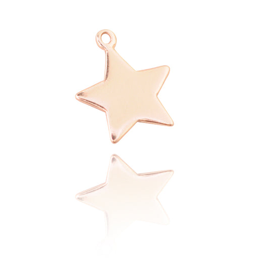 Mini star pendant / 925 silver rose gold plated / 10mm