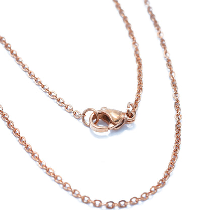 Fine stainless steel chain / rose gold colored / 45 cm