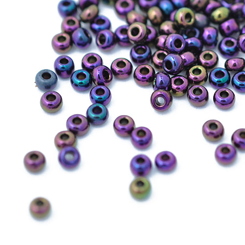 Preciosa Rocailles / metallic purple silver feed 9/0 / Ø 2.6mm / 15gr.