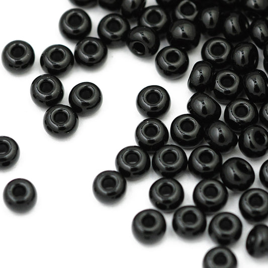 Preciosa Rocailles black / Ø 4.5mm (5/0) / 15gr.