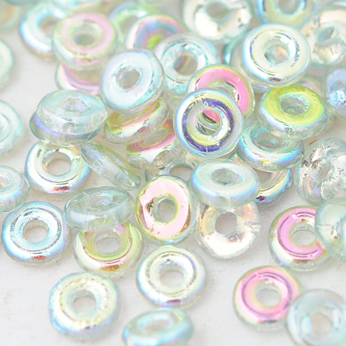 O-Beads crystal green rainbow / 5 gr. / Ø 4mm