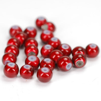 Miracle bead / red / 40 pcs. /Ø 6 mm