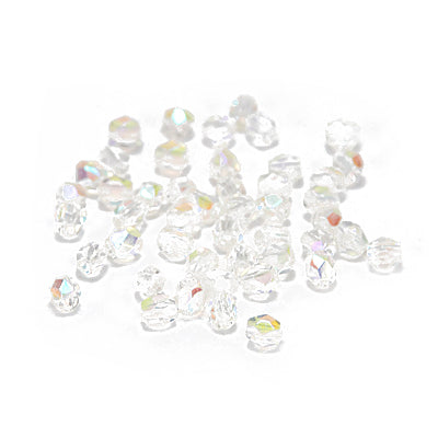 Preciosa Glass beads Crystal AB / 100 pcs. / 4mm