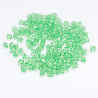 Preciosa faceted glass beads / light green / 100 pcs. / 4mm