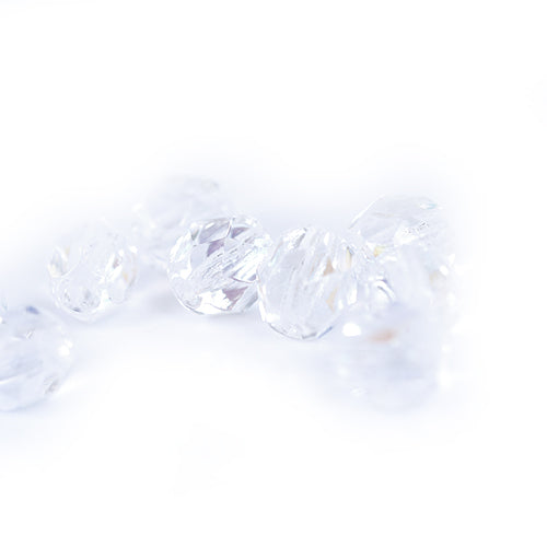 Preciosa ground glass beads / crystal AB / 50 pcs. / 6mm