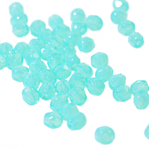 Preciosa glass beads mint green / 100 pcs. / 4mm