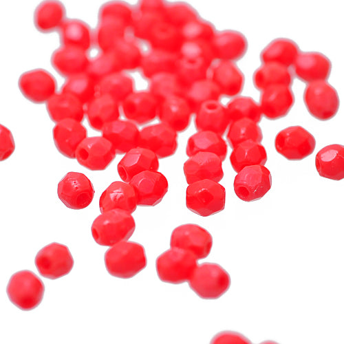 Preciosa glass beads coral / 100 pcs. / 3mm