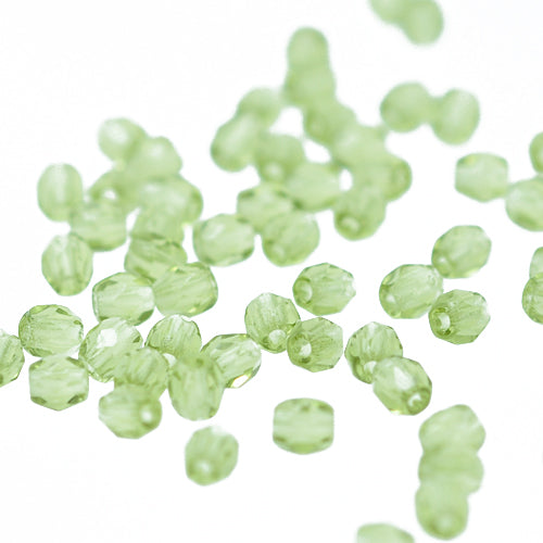 Preciosa ground glass beads olivine / 100 pcs. / 3mm