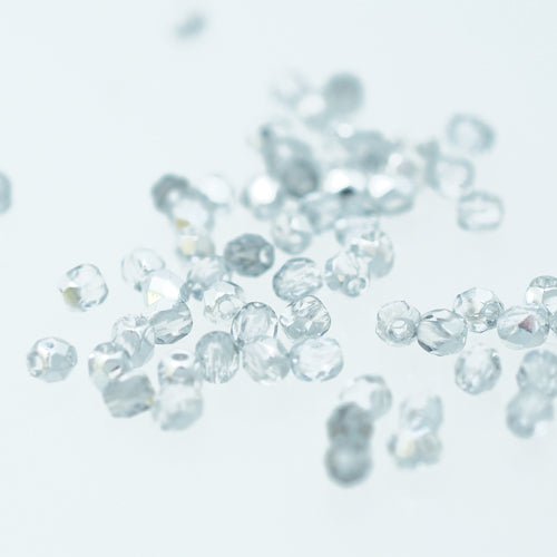Preciosa glass beads crystal CAL / 100 pcs. / 3mm