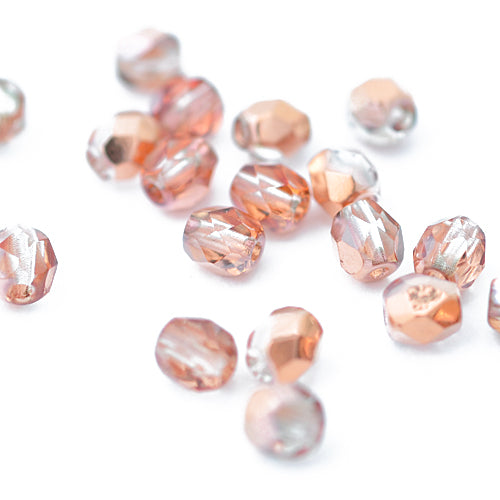 Preciosa glass beads copper / 100 pcs. / 4mm