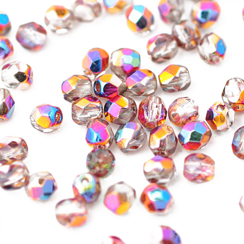 Preciosa ground glass beads vitex / 100 pcs. / 4mm