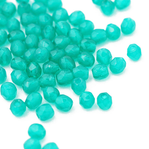 Preciosa ground glass beads blue zircon / 100 pcs. / 3mm