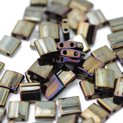 Miyuki Tila beads brown iris 5 mm / 5gr. / TL0458