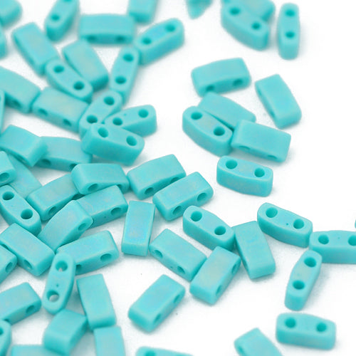 Miyuki Half Tila beads turquoise opaque 5 mm / 5gr. / HTL0412FR