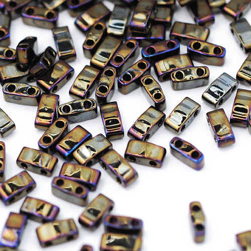 Miyuki Half Tila beads brown iris 5 mm / 5gr. /HTL0458