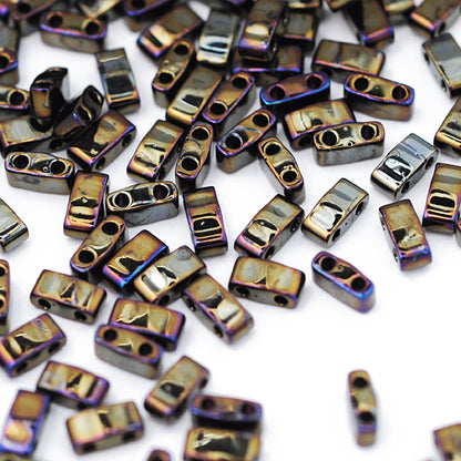 Miyuki Half Tila beads brown iris 5 mm / 5gr. /HTL0458