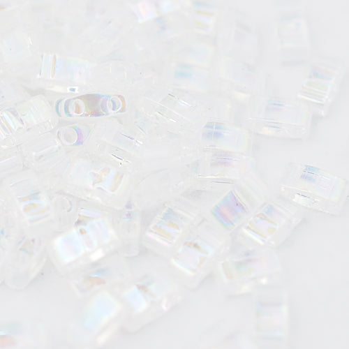 Miyuki Half Tila beads crystal AB 5mm / 5gr. / HTL0250