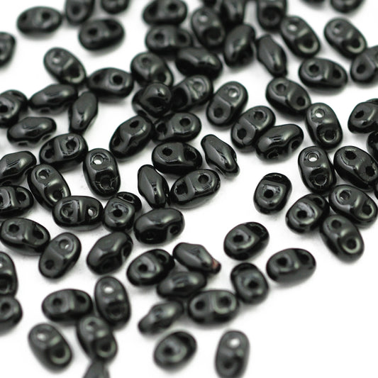 SuperDuo jet schwarz / 13gr / 2x4mm