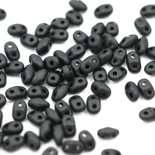 SuperDuo jet schwarz matt / 13gr / 2x4mm