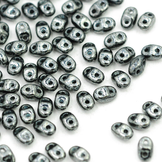 SuperDuo hematite grau / 13gr / 2x4mm
