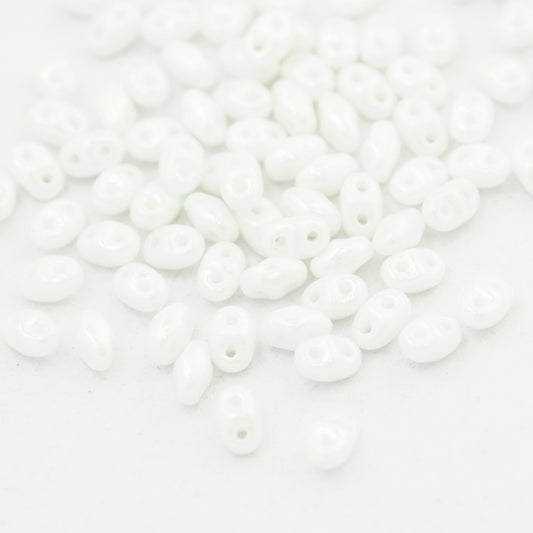 SuperDuo weiss lüster / 13gr / 2x4mm