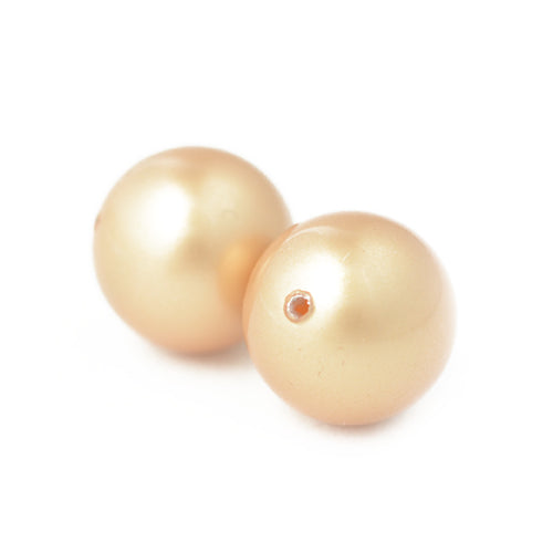 Swarovski Crystal Vintage Gold Pearl / 10 Stk / Ø 10 mm