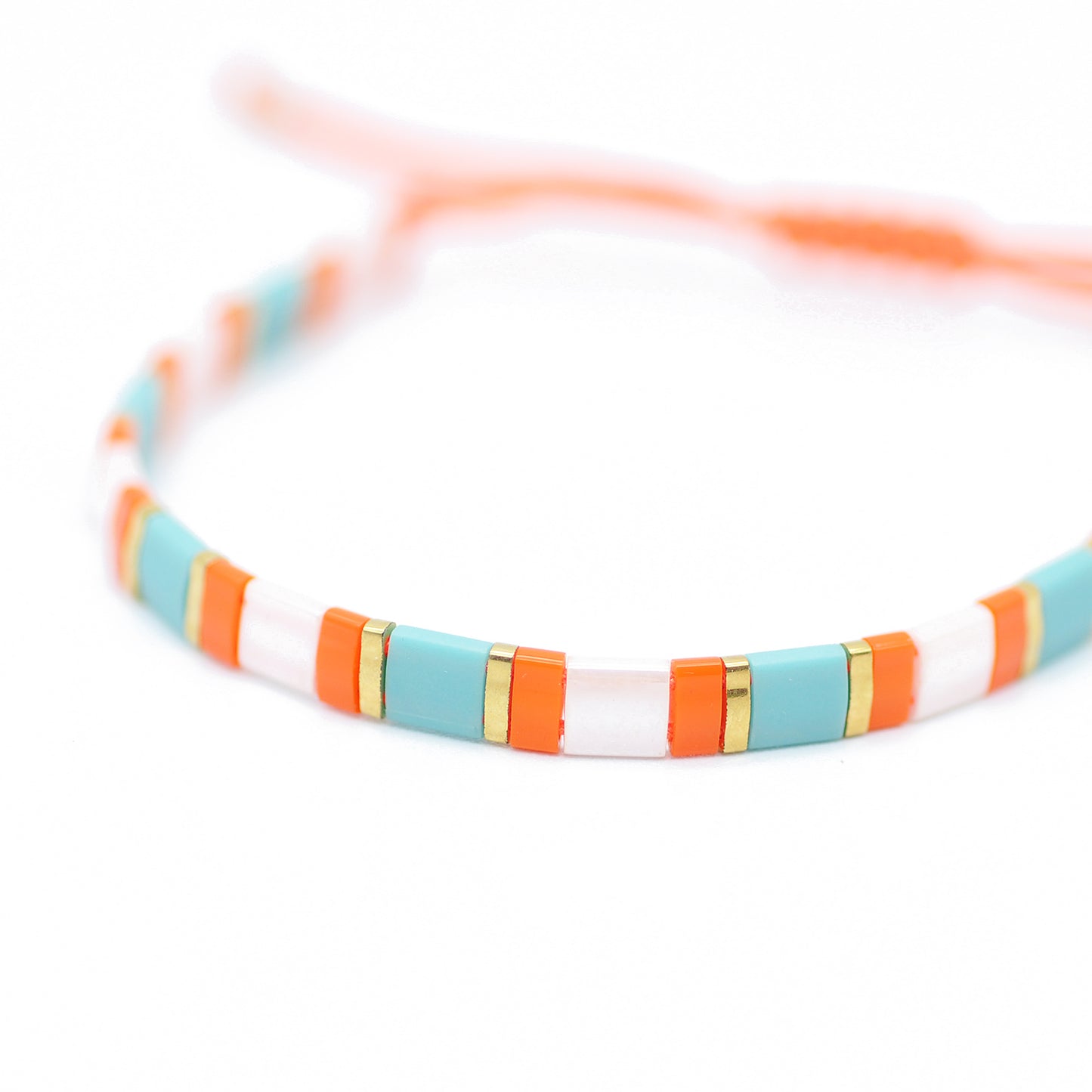 DIY Tila Armband Set / neon orange