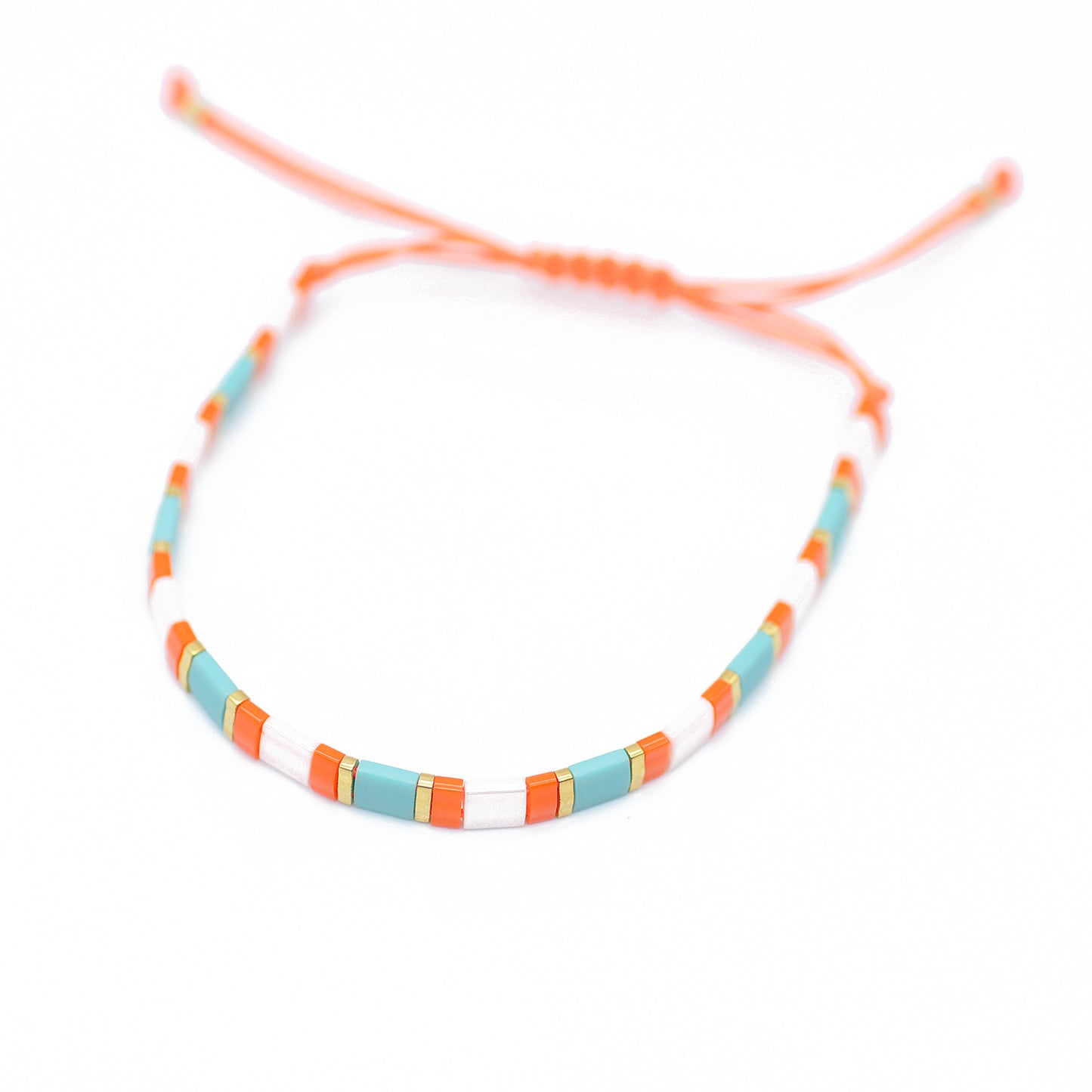 DIY Tila Armband Set / neon orange