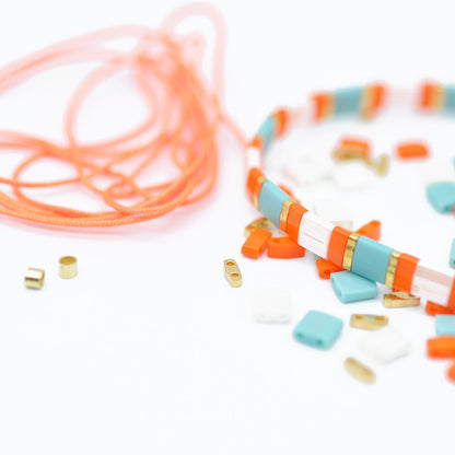 DIY Tila Armband Set / neon orange