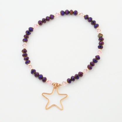 Briolette strand / lilac metallic / Ø 4 mm