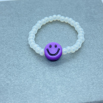Smiley Ring / weiss