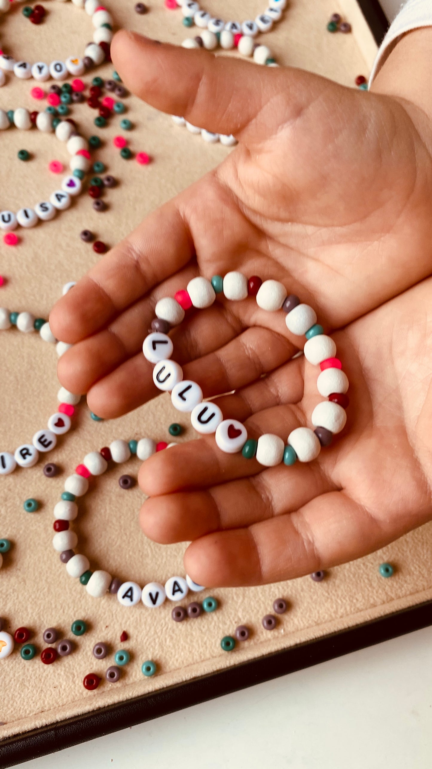 Wooden beads / white / 100 pcs. Ø 7 mm