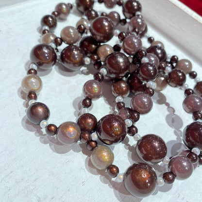 Miracle bead / gray brown / Ø 12 mm