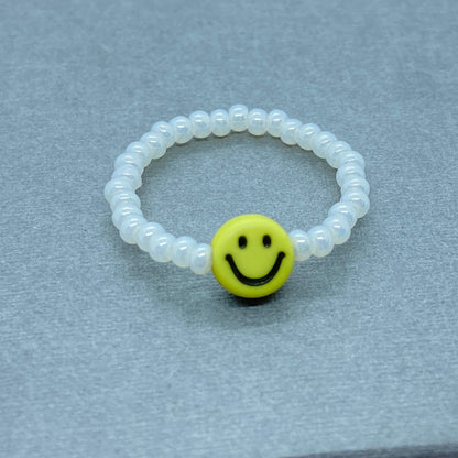 Smiley Ring / weiss
