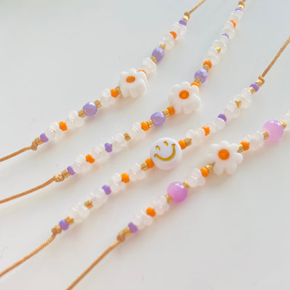 Strand of glass beads violet opal / 4mm / 200 pcs.