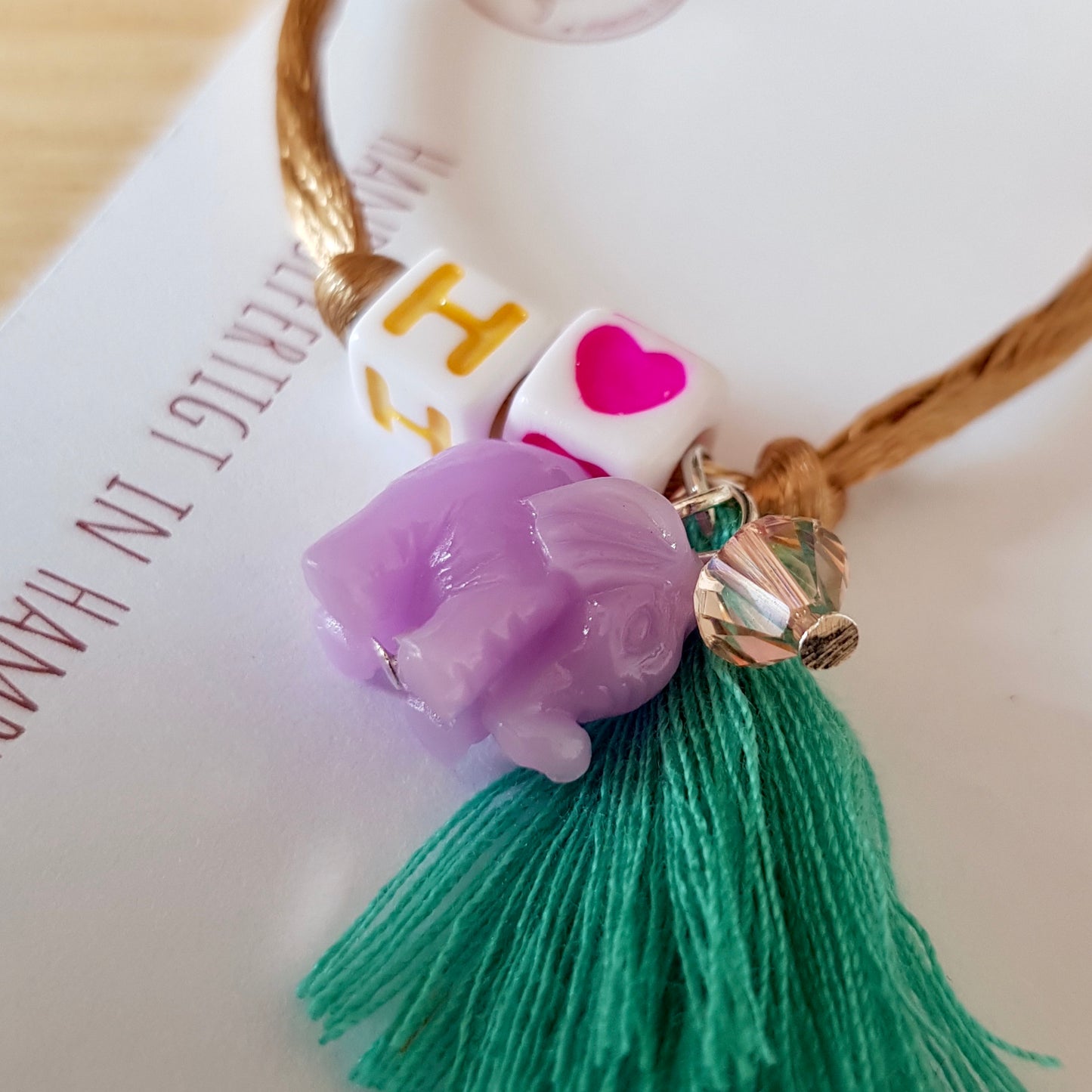 Tassel / tassel with eyelet / gray / 25mm