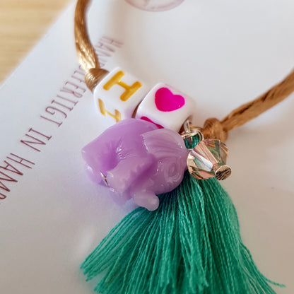 Tassel / tassel with eyelet / gray / 25mm