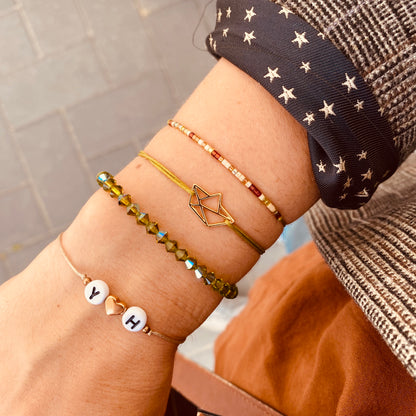 Shamballa Band oliv / Ø 0,7mm