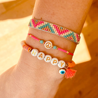 Shamballa Band neon pink / Ø 0,7mm